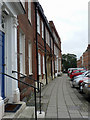 Red brick terrace and handrail, Park Street - Windsor