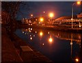 View across the Newry Canal to the city