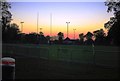 Sunset over the rugby pitches, Whitgift School