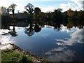 View south across the Dam Lake behind the Main Street, Dundrum