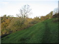 The Limestone Link footpath descends the steep hillside below Prospect Stile