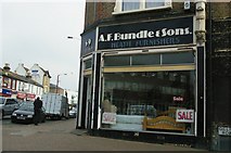 TQ3268 : A.F. Bundle, furniture sellers, Thornton Heath High Street by Christopher Hilton