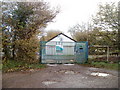 Entrance gates to Ely Rangers AFC ground, Station Road East, Wenvoe