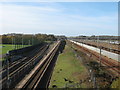 Railway lines from the CTRL Cheriton Terminus