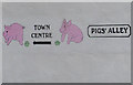 Painted sign, Pigs