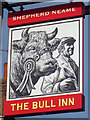 TQ9239 : The Bull Inn sign by Oast House Archive