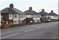 Houses at the flat southern end of Cae Perllan Road, Newport