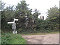 Junction of Field Lane by Lodge Farm