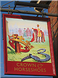 TQ8051 : Crown & Horseshoes sign by Oast House Archive