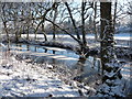 Part of the River Irfon in winter