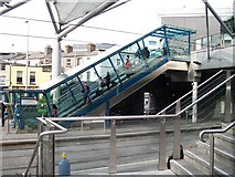 O1634 : Escalator leading from Connolly Station to Amiens Street Luas Station by Eric Jones