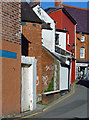 Jostle of buildings on Chancery Lane, Cardigan