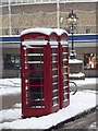 Bournemouth: phone boxes in the snow