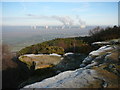 Frosted cliff top on Helsby Hill