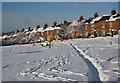 Recreation ground under snow