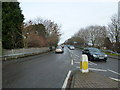 Looking up the A259 up towards the A2032