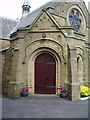 SD4077 : United Reformed Church, Grange-Over-Sands, Doorway by Alexander P Kapp