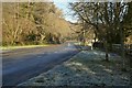 The A361 crossing Buckland Bridge over the river Caen