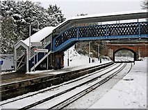 TQ0050 : Footbridge at London Road Guildford Railway Station by L S Wilson