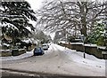 Snow in Albury Road, looking from Epsom Road