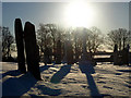 Paull Churchyard Gravestones in the Snow