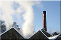 Abbotsford Mill roofs and chimney, Galashiels