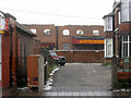 The remains of Chester Enterprise Centre behind The Grange