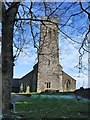 Steynton church from the west in winter sunshine