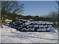 Hay bales at Little Aiden Farm