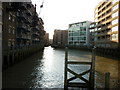 Crossing over St Saviours Dock on the Thames river path