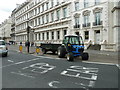 Abandoned tractor in Buckingham Palace Road