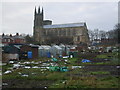 Allotments looking towards Bridlington Priory