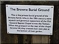 Sign on Browne Burial Ground gate