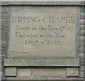 Kipping Chapel datestone, Market Street, Thornton