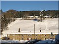 Cottages and the Old School in the snow