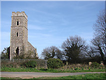 TG3413 : Panxworth ruined church of All Saints by Adrian S Pye