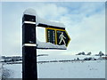 Footpath sign, Bishopstone