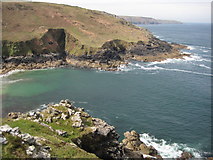 SW4237 : Cornish coast from Porthmeor Cove by Philip Halling