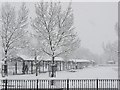 Carregaman Car Park, unused in the snow