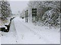 Snow covered railway out of Ammanford