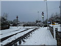 Looking up a snowy Beverley Grove towards Portsdown Hill Road