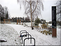 SJ4065 : Edgar's Field Park in the snow by John S Turner