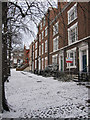 Bridge Place in Lower Bridge Street in the snow