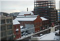 Snow covered buildings, Great Ancoats St