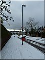 Snowy pavement in Galt Road