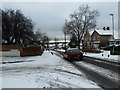 Junction of a snowy Farlington Avenue and Evelegh Road