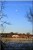 SP4934 : Moon over Mill House Farm by David Lally