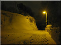 Corner of Roman Wall in the snow