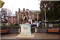 The statue of Thomas Paine outside Thetford Town Hall