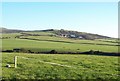 Meillionydd Mawr Farm and Mynydd Rhiw from Lon Cae Graig